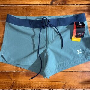 Nabevin Board Shorts Women Medium Teal Swimsuit Bottoms Medium Surf Speedo NEW